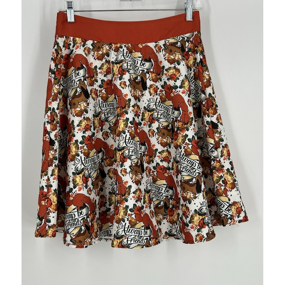 Disney Fox and the Hound Women's Size Medium Always be Friends Circle Skirt